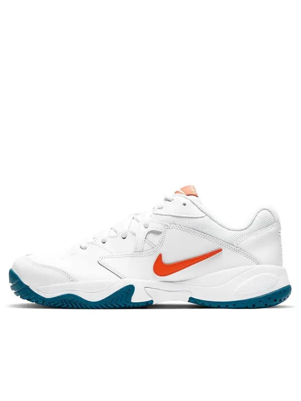 Кроссовки court lite 2 'white green abyss' Nike — изображение 1 из 4, белый/оранжевый/синий