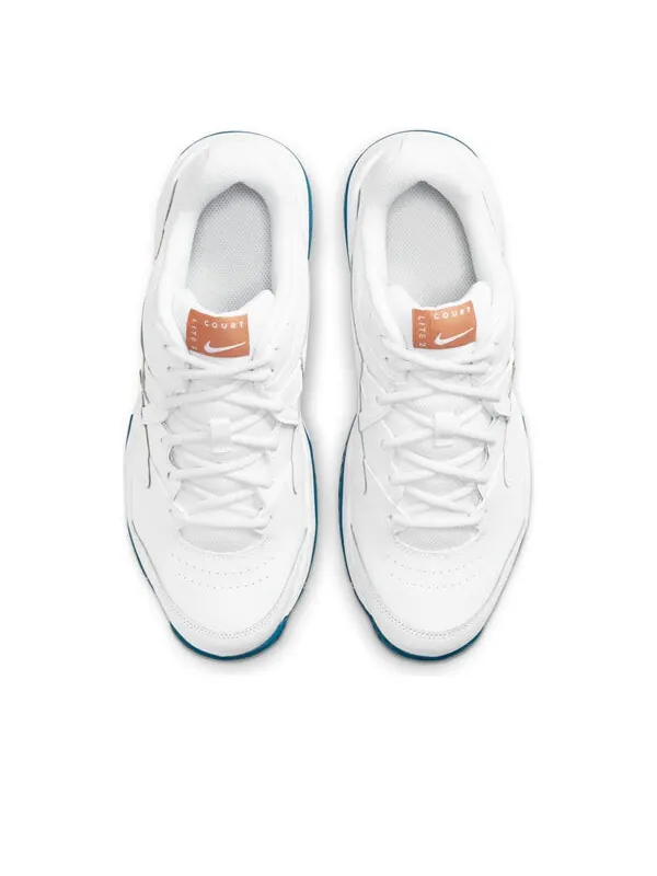 Кроссовки court lite 2 'white green abyss' Nike — изображение 4 из 4, белый/оранжевый/синий