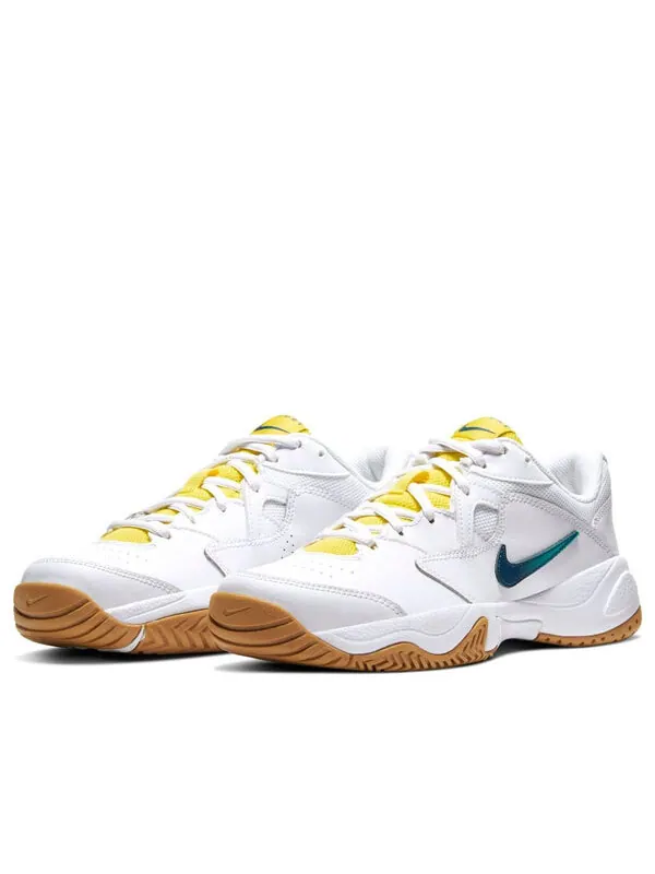 Кроссовки court lite 2 hard court 'white yellow blue' Nike — изображение 3 из 4, белый/желтый/синий