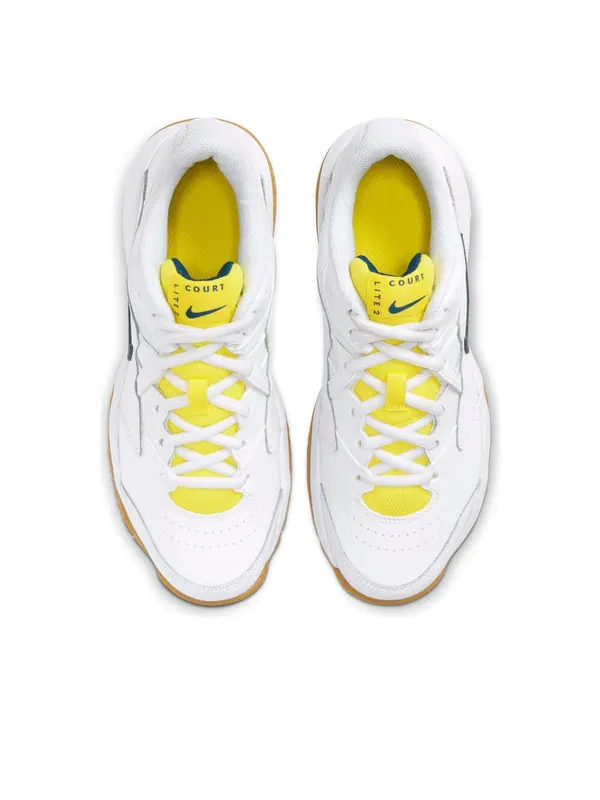 Кроссовки court lite 2 hard court 'white yellow blue' Nike — изображение 4 из 4, белый/желтый/синий