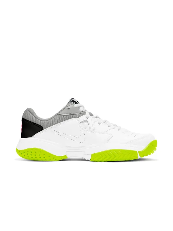 Кроссовки court lite 2 'white hot lime' Nike — изображение 2 из 3, белый, серый, розовый