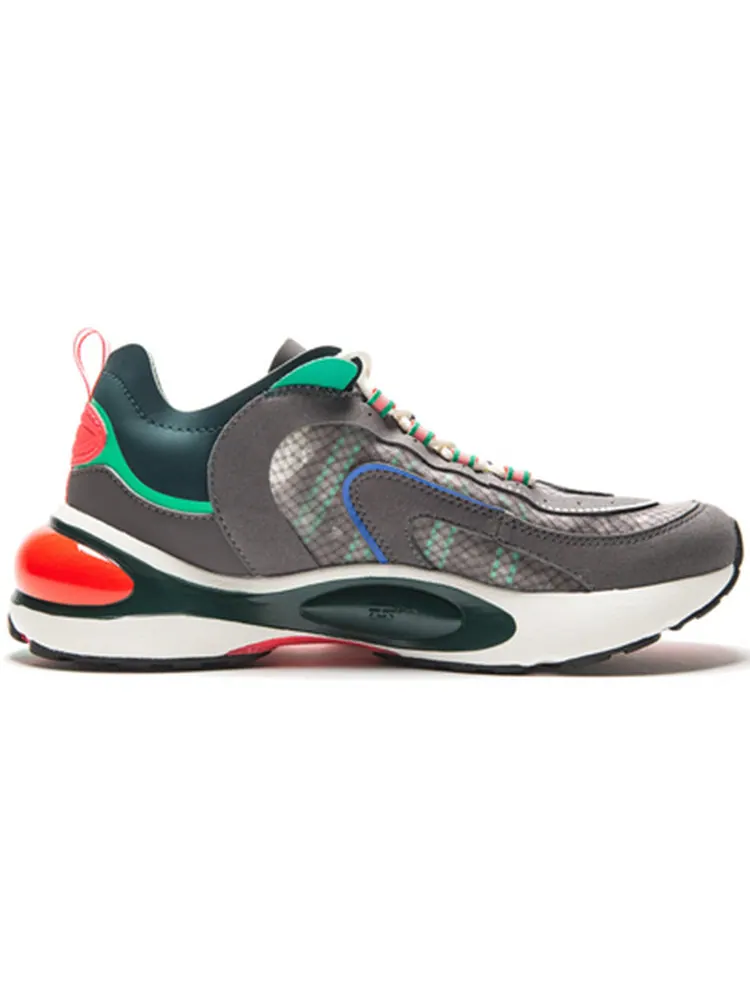 Беговые кроссовки (WMNS) Li-Ning V8 'Grey Red Green' — изображение 2 из 5, коричневый