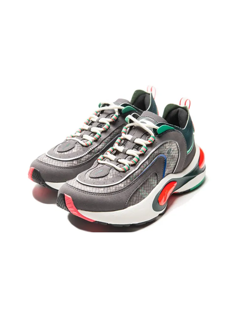 Беговые кроссовки (WMNS) Li-Ning V8 'Grey Red Green' — изображение 3 из 5, коричневый