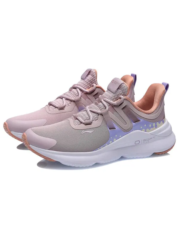 Кроссовки мягкие плюс Li-Ning — изображение 3 из 4, белый/фиолетовый
