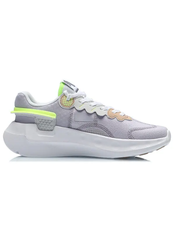 Кроссовки счастливые Li-Ning — изображение 2 из 4, серый/фиолетовый/желтый