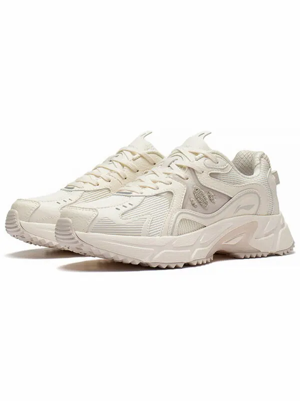 Кроссовки повседневные легкие низкие кеды Li-Ning — изображение 3 из 4, белый/бежевый