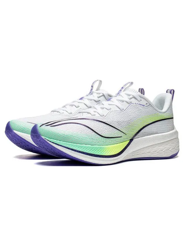 Кроссовки темная лошадка 6 Li-Ning — изображение 3 из 4, белый/зеленый/фиолетовый