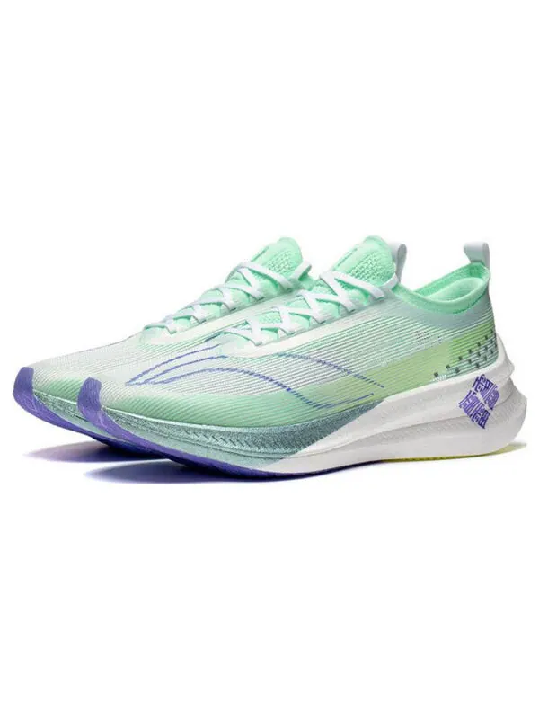 Кроссовки feidian 3 элита Li-Ning — изображение 3 из 4, зеленый/фиолетовый/белый