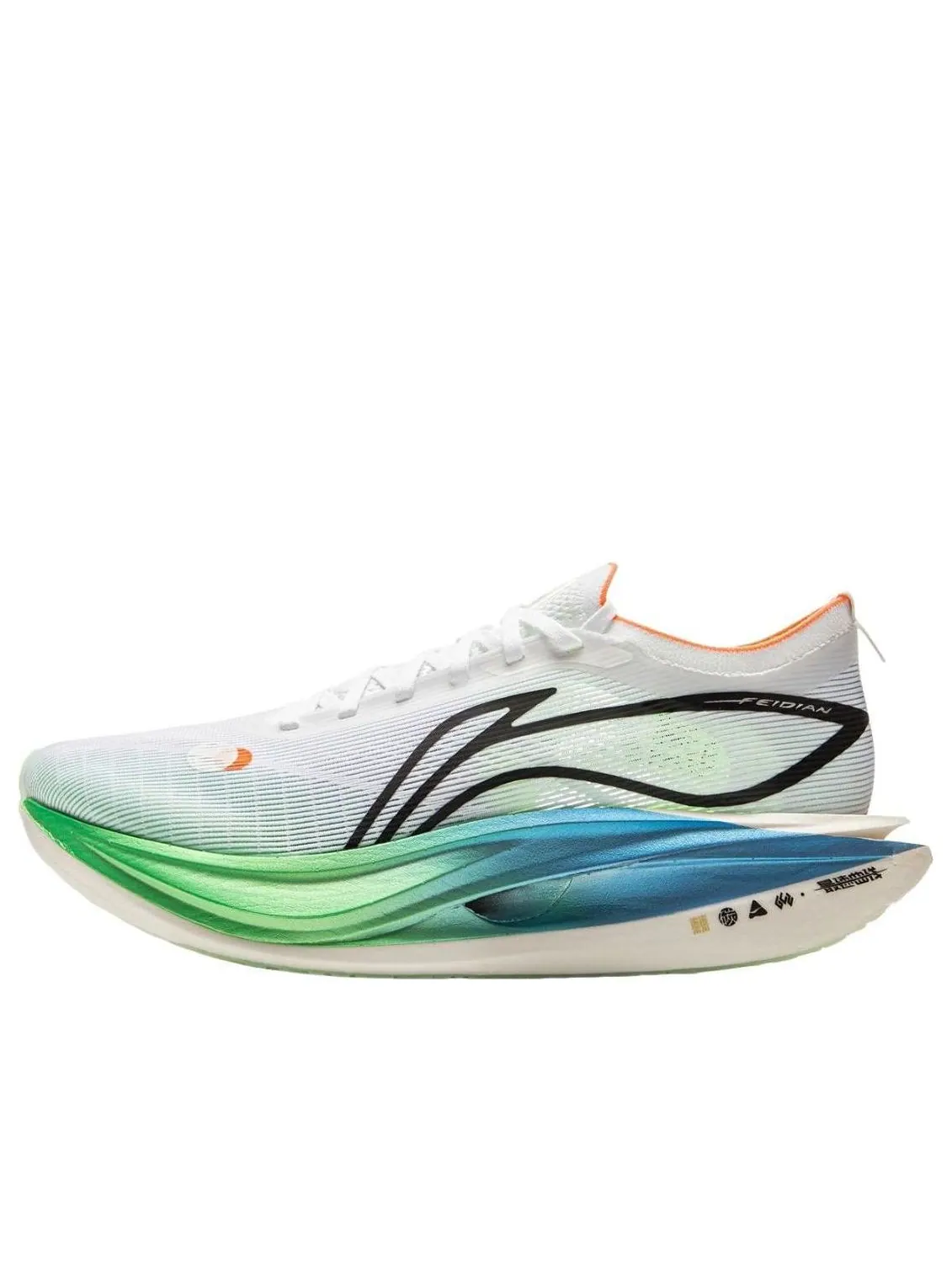 Li-Ning Ли-Нин Фейдиан 5 Элитный «Бело-зеленый» — изображение 1 из 5, белый/зеленый/синий