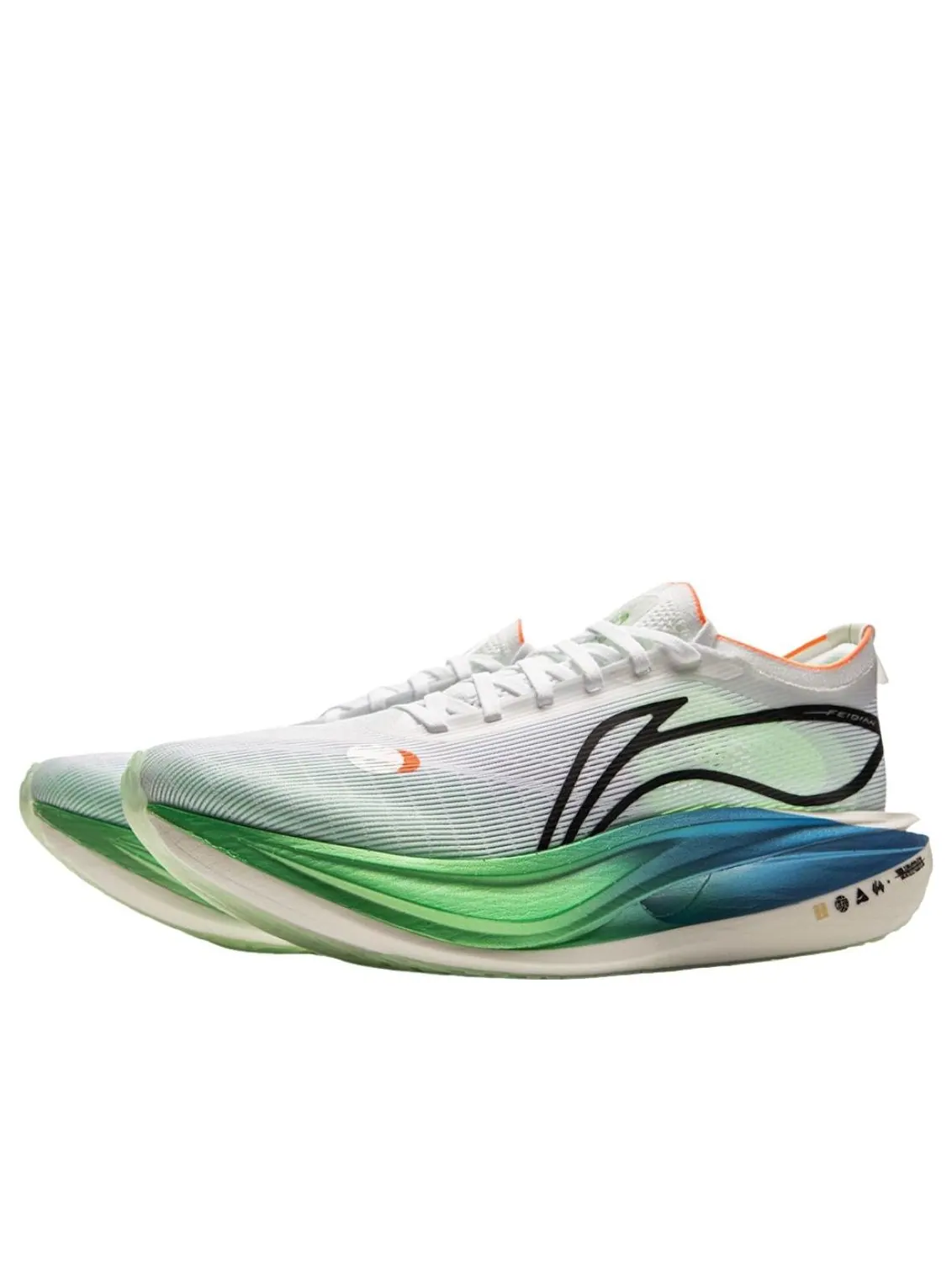 Li-Ning Ли-Нин Фейдиан 5 Элитный «Бело-зеленый» — изображение 2 из 5, белый/зеленый/синий