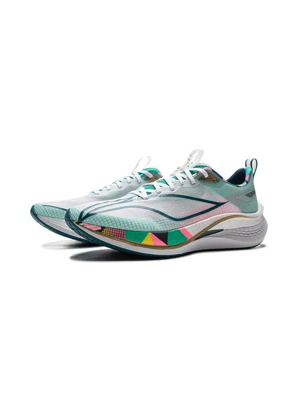 Кроссовки rouge rabbit 7 pro Li-Ning — изображение 3 из 4, белый/зеленый/мульти