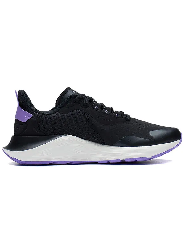 Кроссовки ежедневные беговые облака беговые кроссовки Li-Ning — изображение 2 из 4, черный/фиолетовый/белый