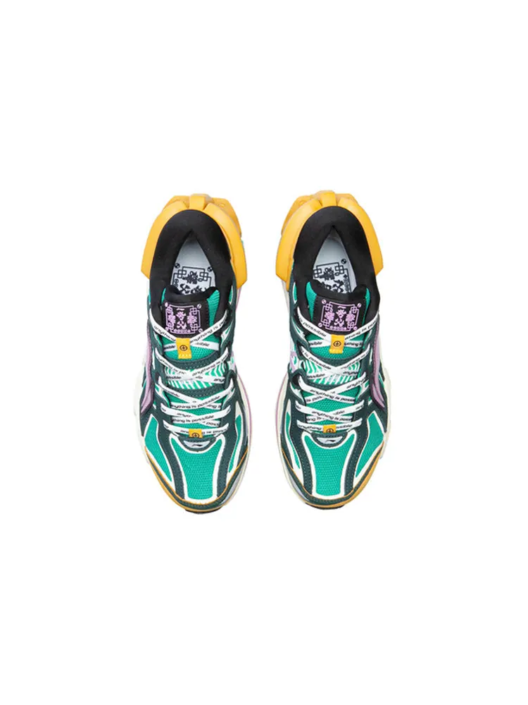 Беговые кроссовки (WMNS) Li-Ning Sun Chaser 'Green Yellow Purple' — изображение 4 из 5, зеленый