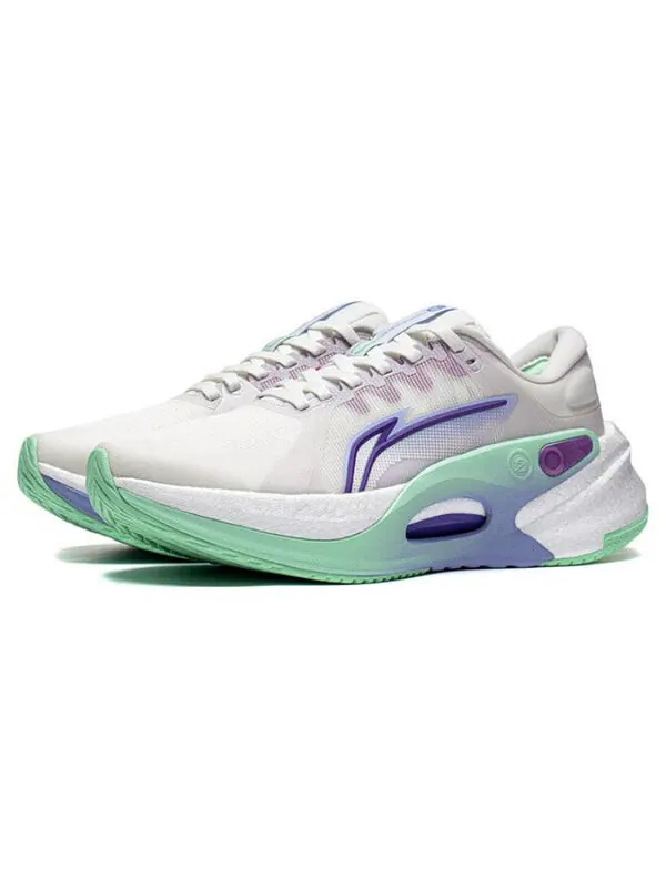 Кроссовки яростный гонщик 7 Li-Ning — изображение 3 из 4, белый/фиолетовый/зеленый