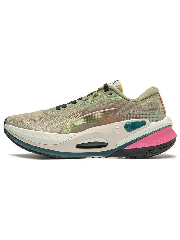 Кроссовки яростный гонщик 7 v2 Li-Ning — изображение 2 из 4, серый/зеленый/бежевый