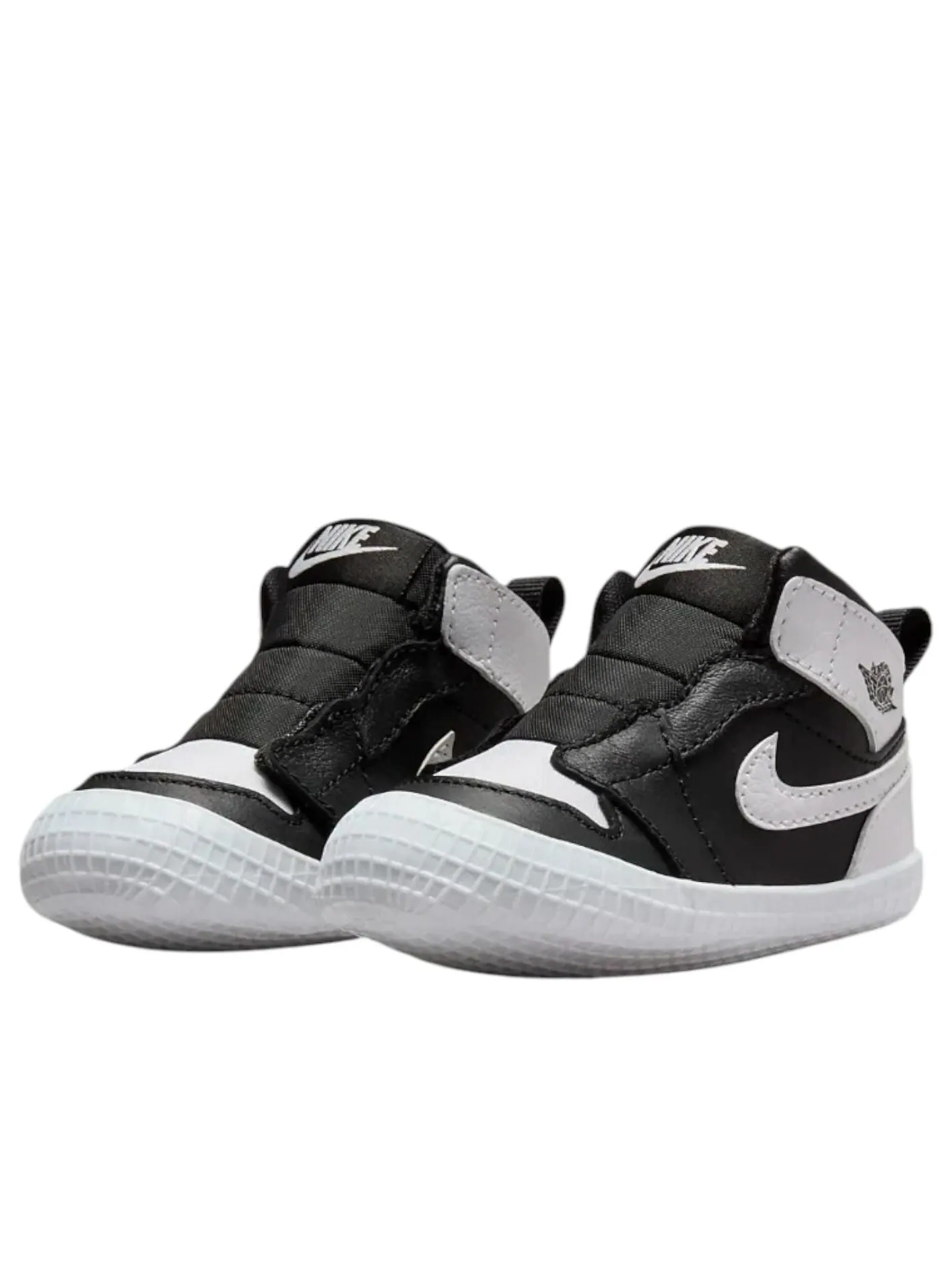 Ботинки (TD) Air Jordan 1 Crib Bootie 'Black White' — изображение 3 из 6, черный