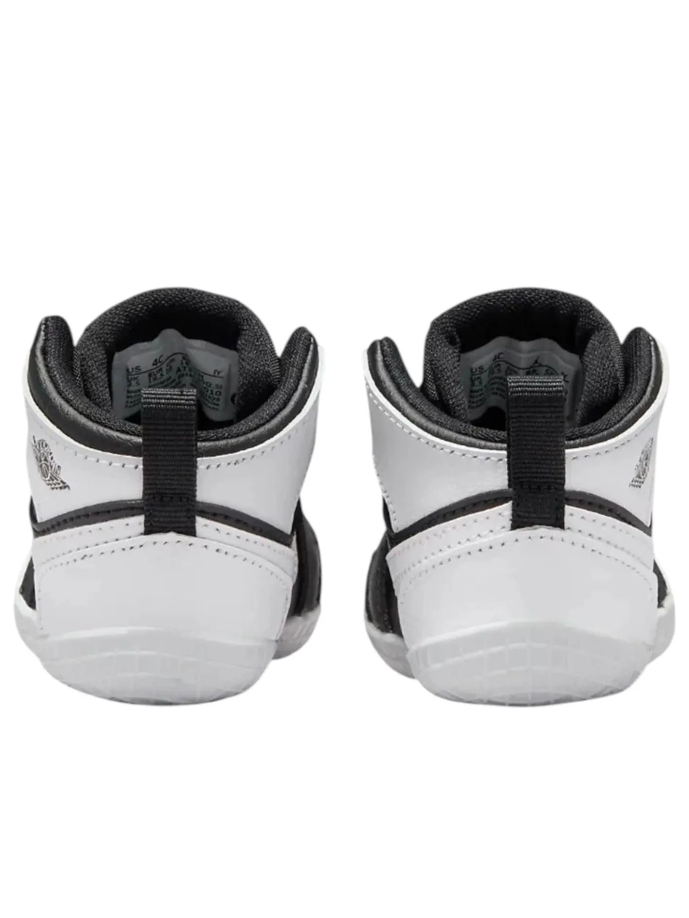 Ботинки (TD) Air Jordan 1 Crib Bootie 'Black White' — изображение 4 из 6, черный
