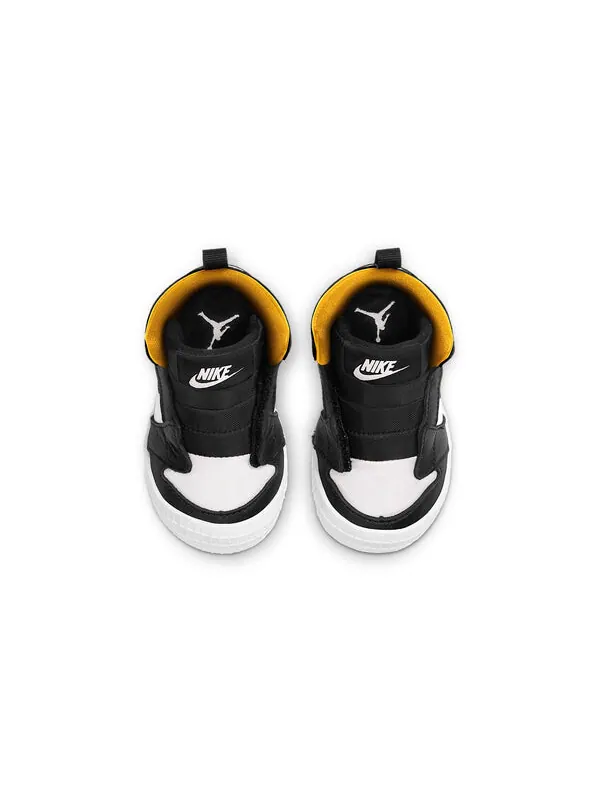 Кроссовки 1 пинетки для детской кроватки Air Jordan — изображение 3 из 4, черный/белый/желтый