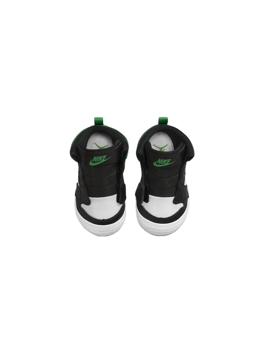 Кроссовки (TD) Air Jordan 1 Mid 'Black Lucky Green' — изображение 4 из 6, белый