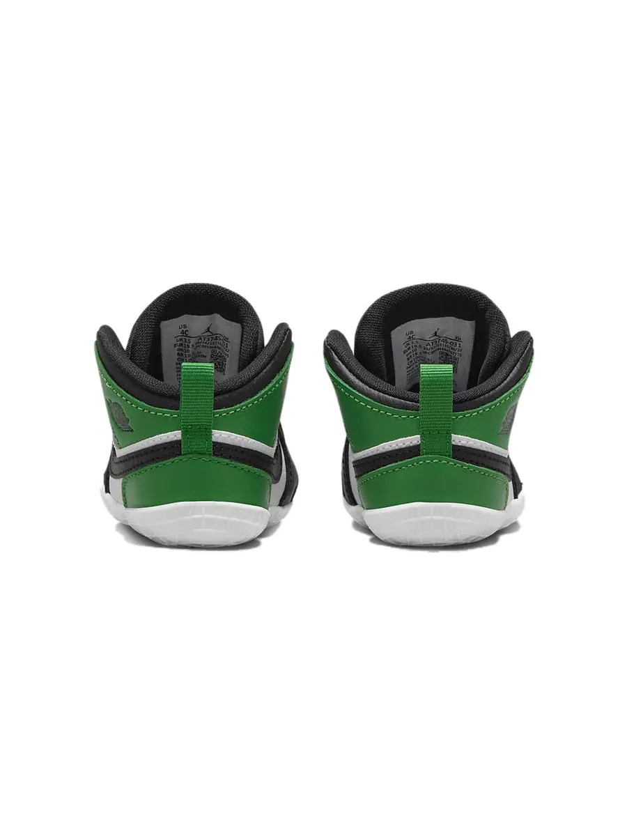 Кроссовки (TD) Air Jordan 1 Mid 'Black Lucky Green' — изображение 5 из 6, белый