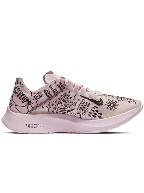 Кроссовки nathan bell x zoom fly sp Nike — изображение 2 из 4, белый/черный-розовый