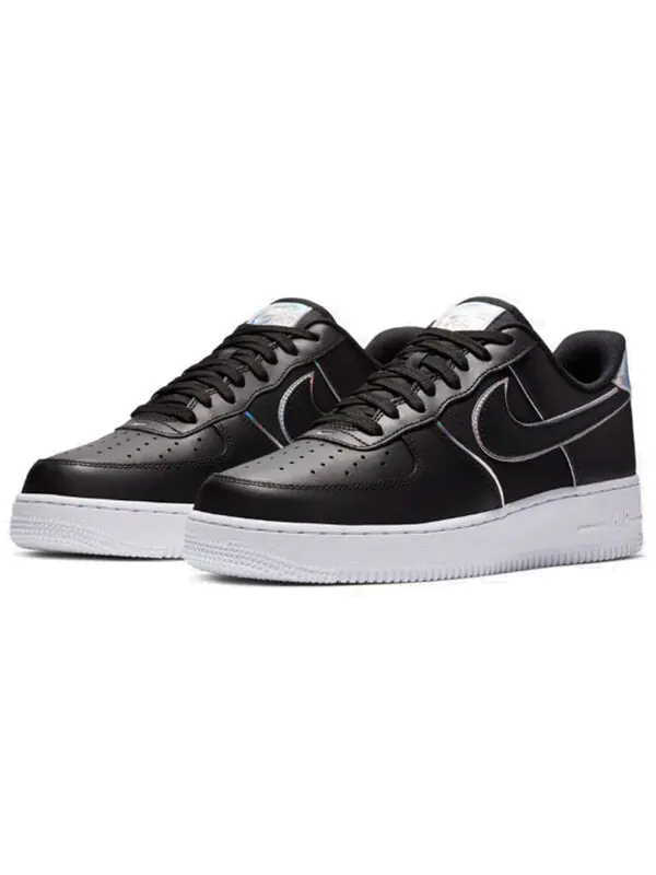 Кроссовки air force 1 low '07 lv8 'black iridescent outline' Nike — изображение 3 из 4, черный