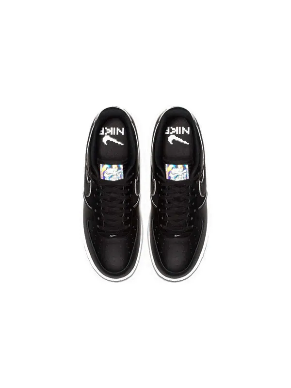 Кроссовки air force 1 low '07 lv8 'black iridescent outline' Nike — изображение 4 из 4, черный