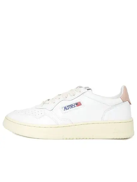 Кроссовки medalist leather low 'white pink' Autry — изображение 1 из 3, белый/розовый