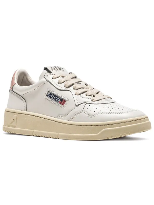 Кроссовки medalist leather low 'white pink' Autry — изображение 2 из 3, белый/розовый
