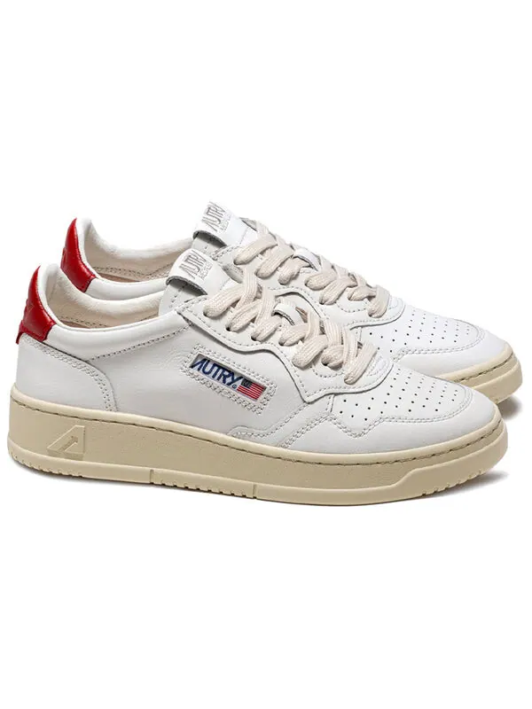 Кроссовки medalist leather low 'white red' Autry — изображение 3 из 4, белый/красный