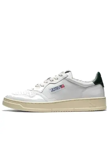 Кроссовки medalist leather low 'white dark green' Autry — изображение 1 из 4, белый/темный зеленый