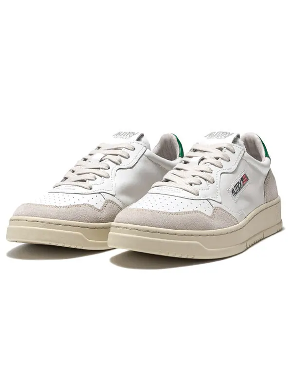 Кроссовки medalist leather low 'suede beige' Autry — изображение 2 из 4, бежевый/белый/зеленый