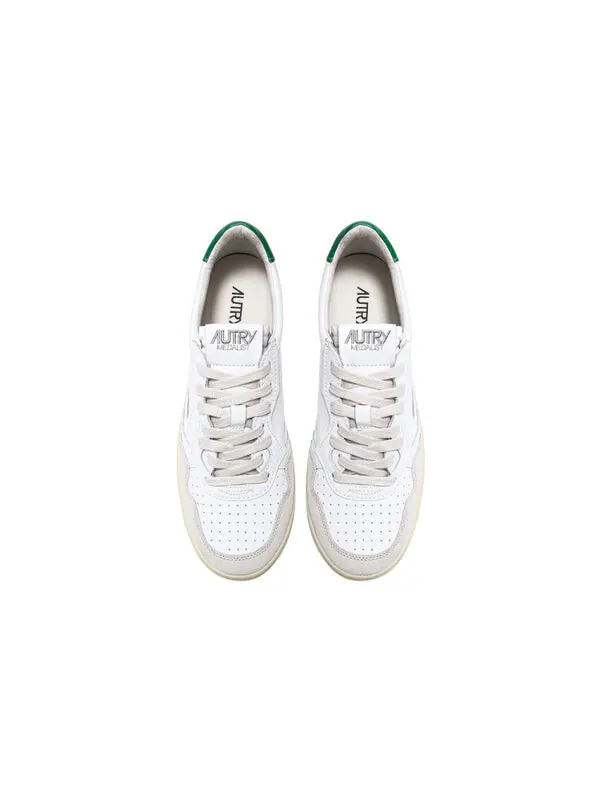 Кроссовки medalist leather low 'suede beige' Autry — изображение 3 из 4, бежевый/белый/зеленый