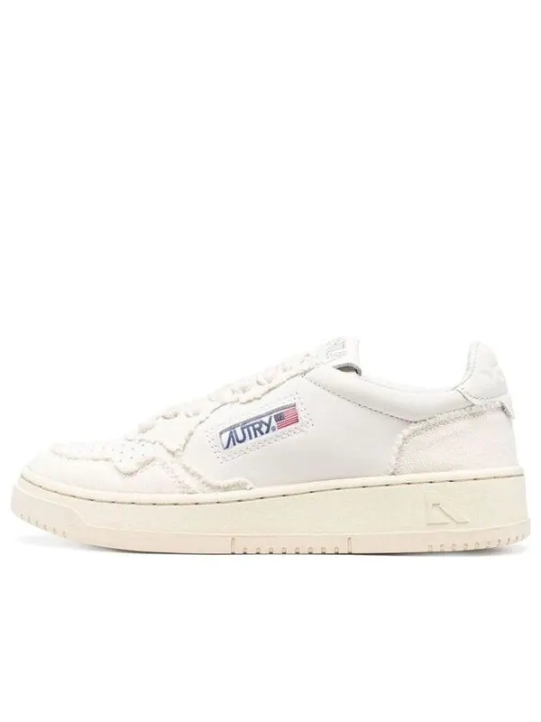 Кроссовки medalist low soft goatskin and frayed canvas 'white and ivory white' Autry — изображение 1 из 4, белый