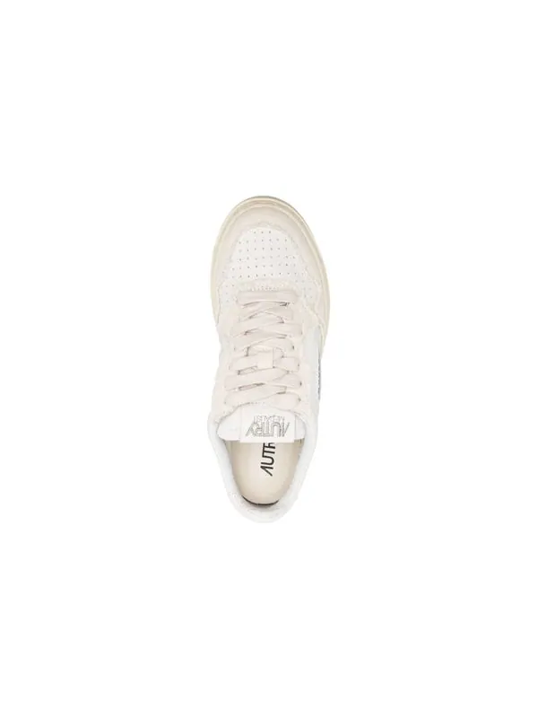 Кроссовки medalist low soft goatskin and frayed canvas 'white and ivory white' Autry — изображение 3 из 4, белый