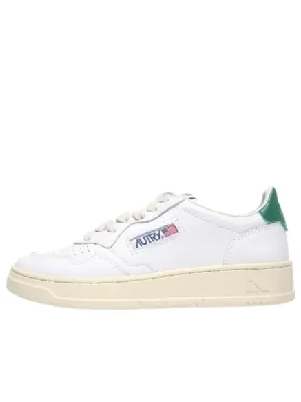 Кроссовки medalist leather low 'white green' Autry — изображение 1 из 4, белый/зеленый/кремовый