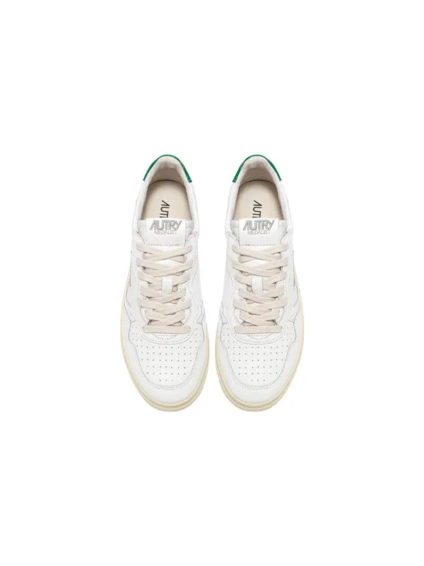 Кроссовки medalist leather low 'white green' Autry — изображение 3 из 4, белый/зеленый/кремовый