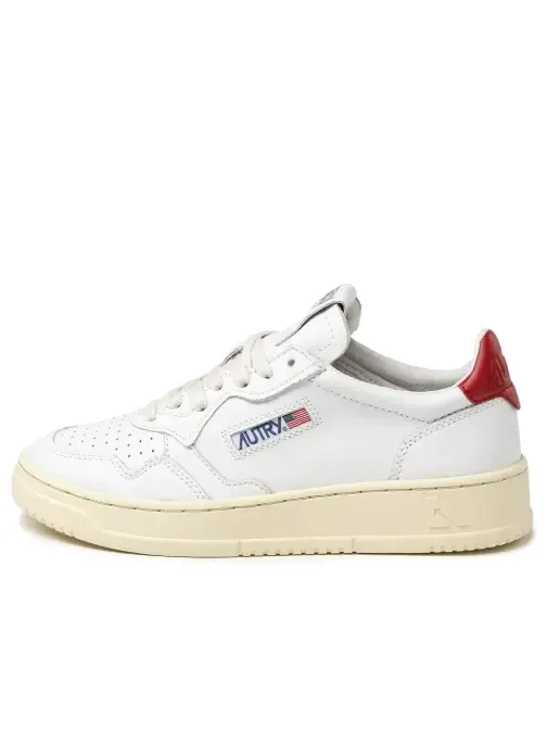 Кроссовки medalist leather low 'white red' Autry — изображение 1 из 3, белый/красный/кремовый