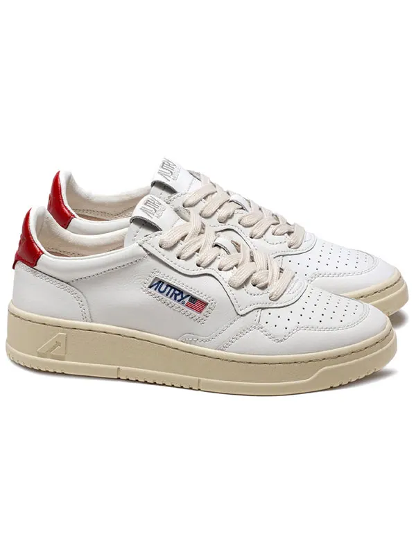 Кроссовки medalist leather low 'white red' Autry — изображение 2 из 3, белый/красный/кремовый