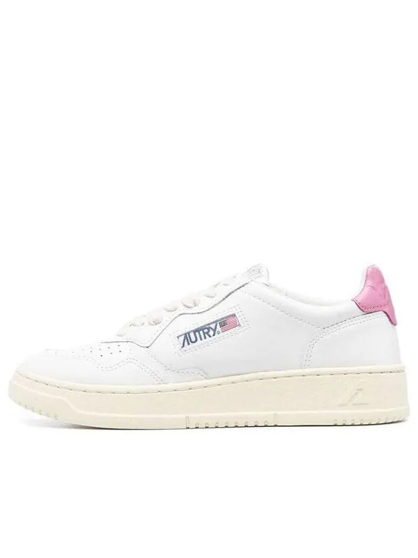 Кроссовки medalist low leather 'white pink' Autry — изображение 1 из 4, белый/розовый