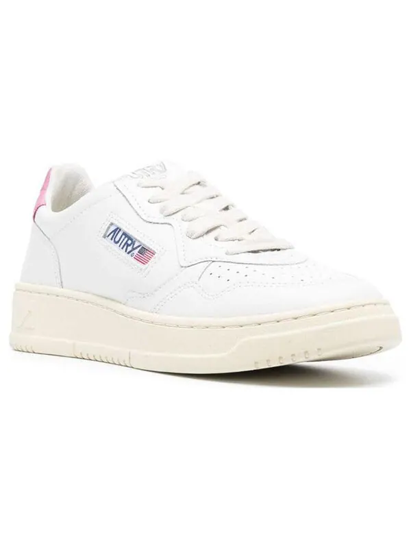 Кроссовки medalist low leather 'white pink' Autry — изображение 2 из 4, белый/розовый