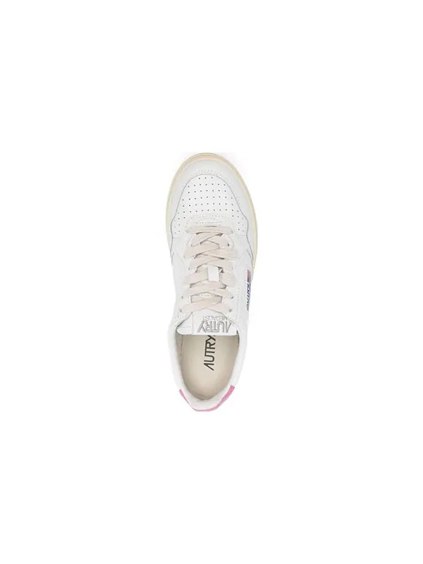 Кроссовки medalist low leather 'white pink' Autry — изображение 3 из 4, белый/розовый
