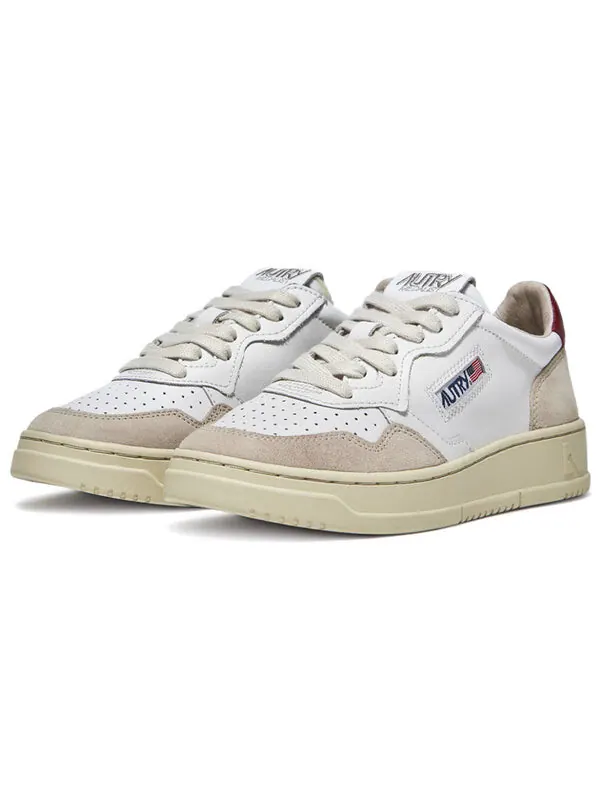 Кроссовки medalist low leather and suede 'white beige red' Autry — изображение 2 из 4, белый/бежевый/красный