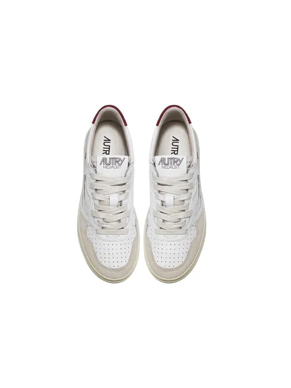 Кроссовки medalist low leather and suede 'white beige red' Autry — изображение 3 из 4, белый/бежевый/красный