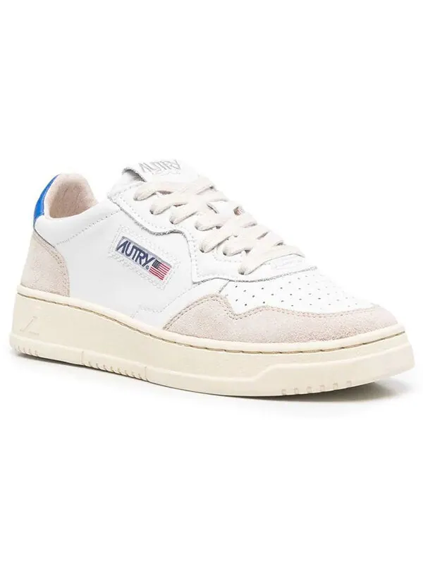 Кроссовки medalist low leather and suede 'white beige blue' Autry — изображение 2 из 4, белый/синий/бежевый