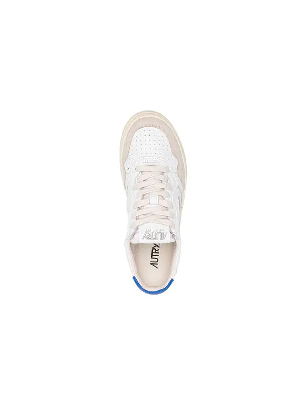 Кроссовки medalist low leather and suede 'white beige blue' Autry — изображение 3 из 4, белый/синий/бежевый