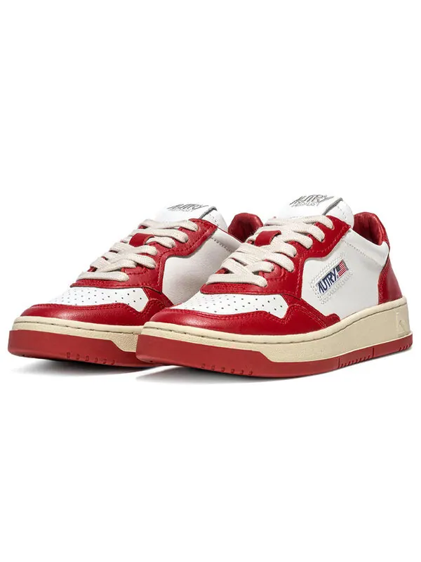 Кроссовки medalist low leather 'red white' Autry — изображение 2 из 4, белый/красный