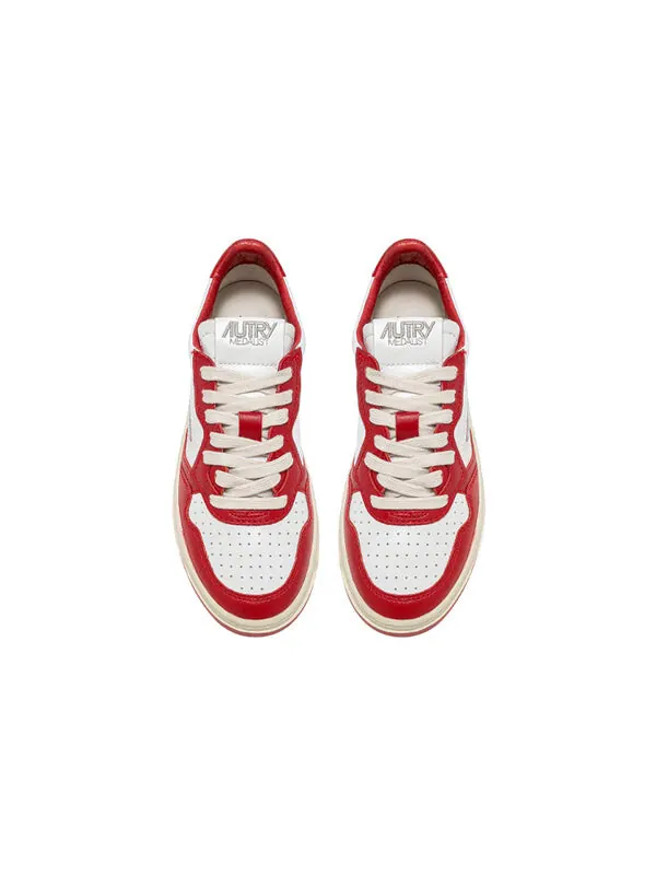 Кроссовки medalist low leather 'red white' Autry — изображение 3 из 4, белый/красный