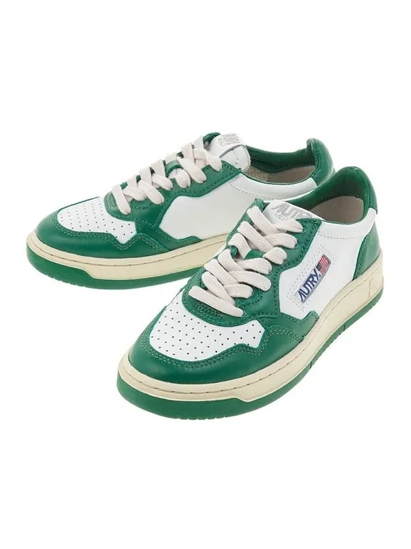 Кроссовки medalist low leather 'green white' Autry — изображение 2 из 2, зеленый/белый