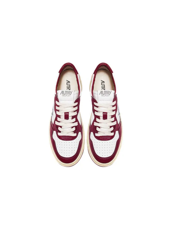 Кроссовки medalist low top bicolor 'white burgundy' Autry — изображение 3 из 4, белый/бордовый